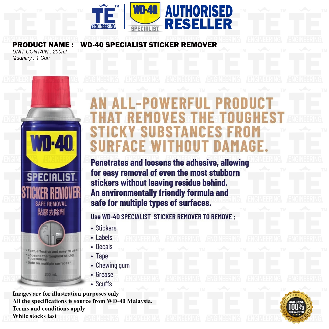 WD-40 SPECIALIST Sticker Remover 200ml