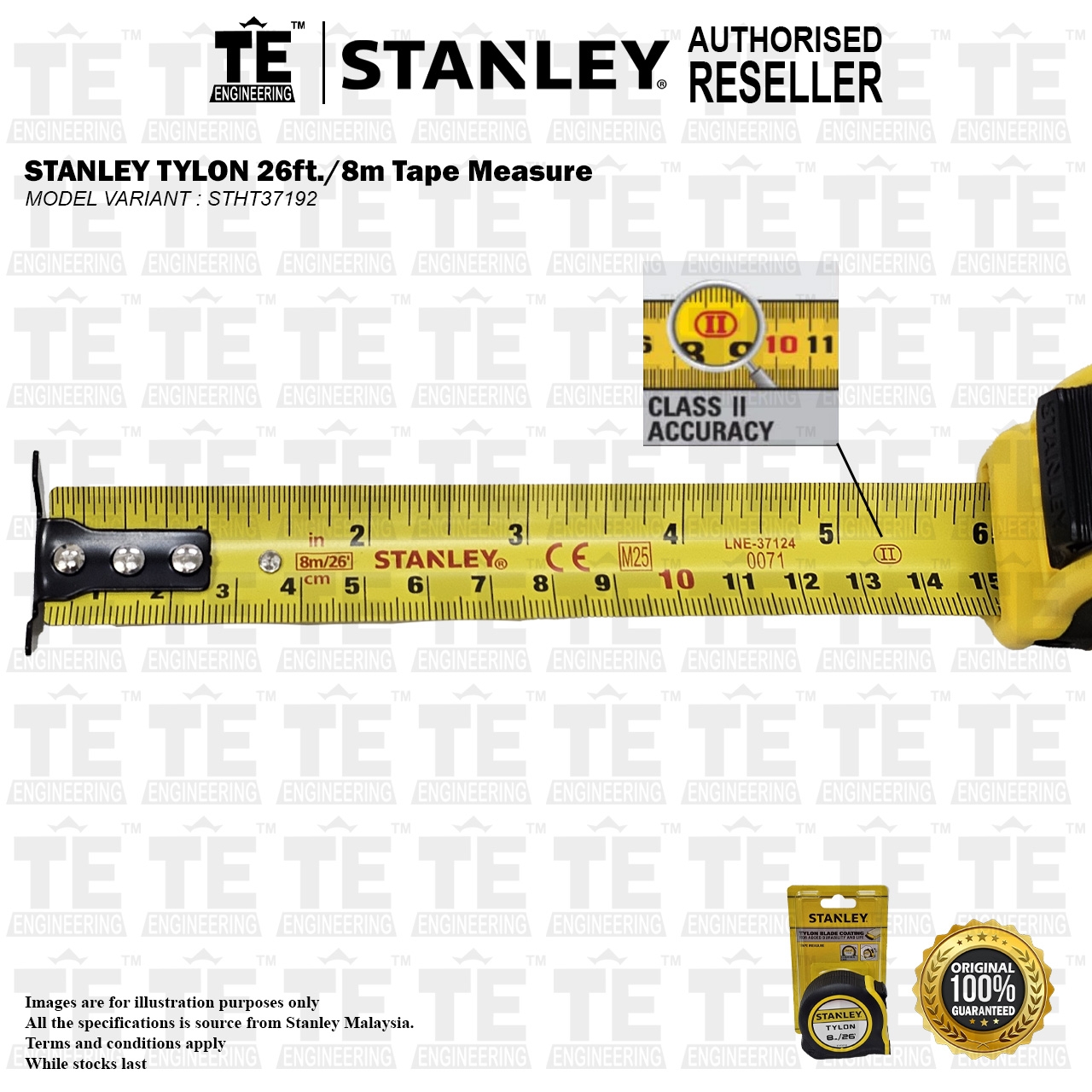 STANLEY 8m / 26ft TYLON Tape Measure STHT37192