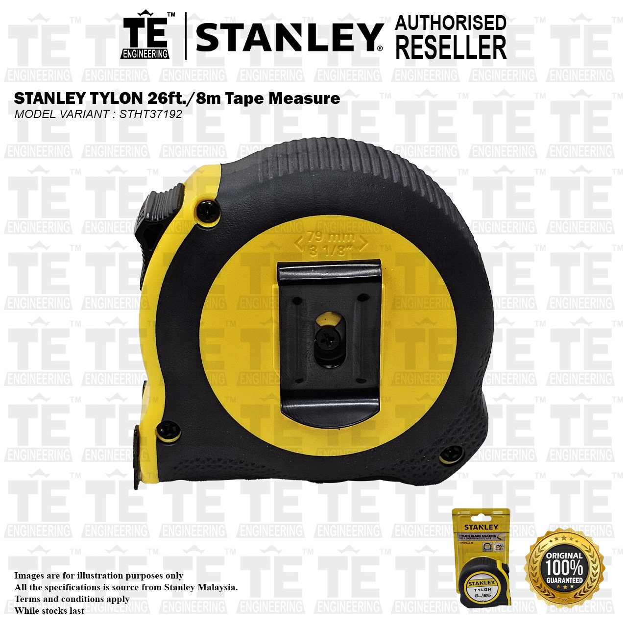 STANLEY 8m / 26ft TYLON Tape Measure STHT37192