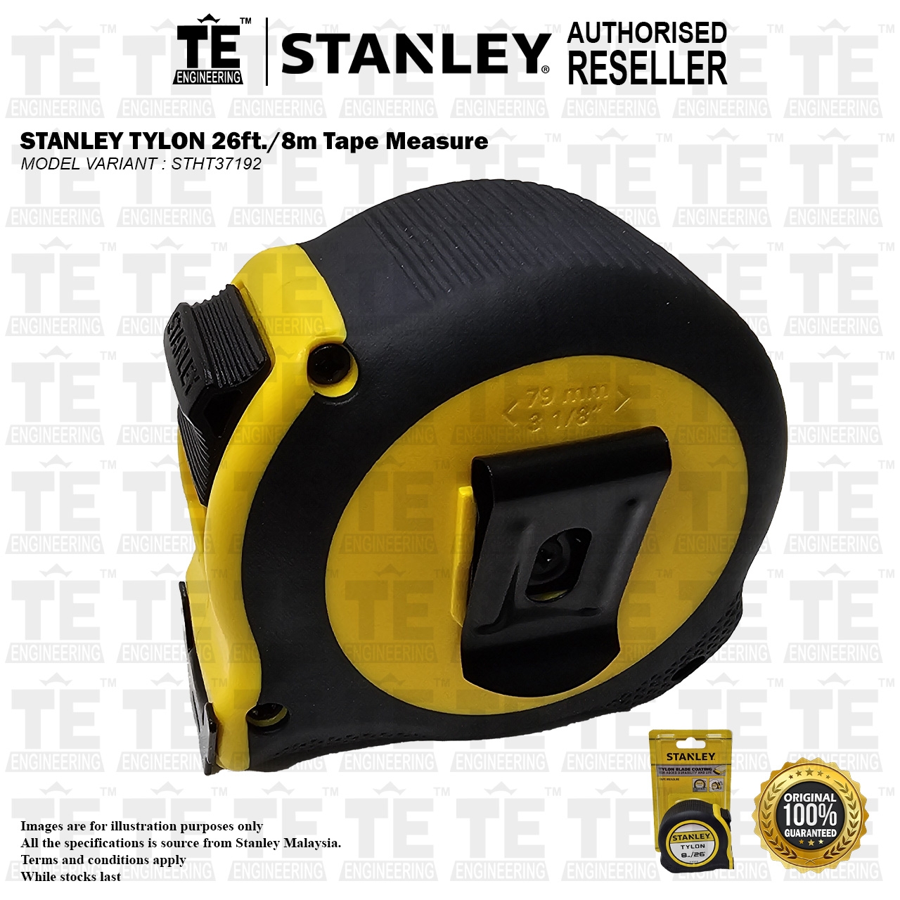 STANLEY 8m / 26ft TYLON Tape Measure STHT37192