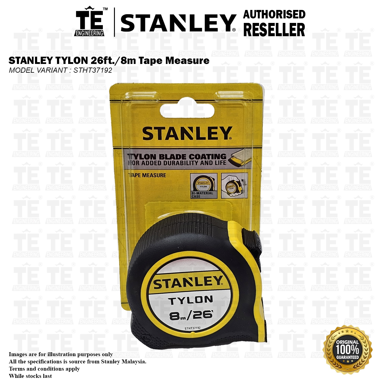 STANLEY 8m / 26ft TYLON Tape Measure STHT37192