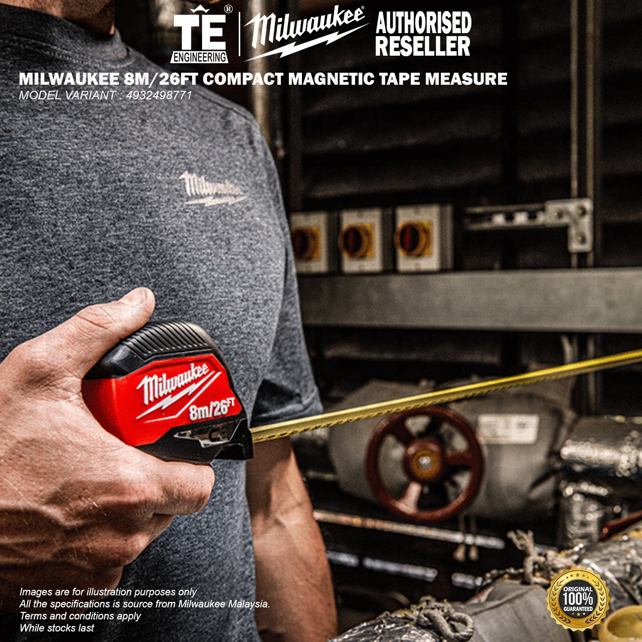 MILWAUKEE 8M / 26FT Compact Magnetic Tape Measure 4932498771