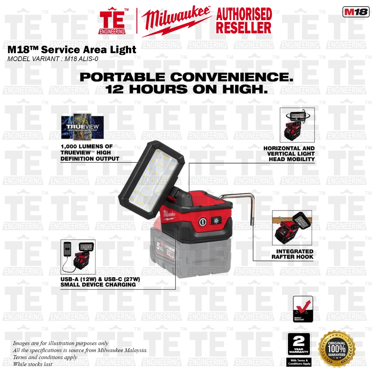 MILWAUKEE M18™ Service Area Light M18 ALIS