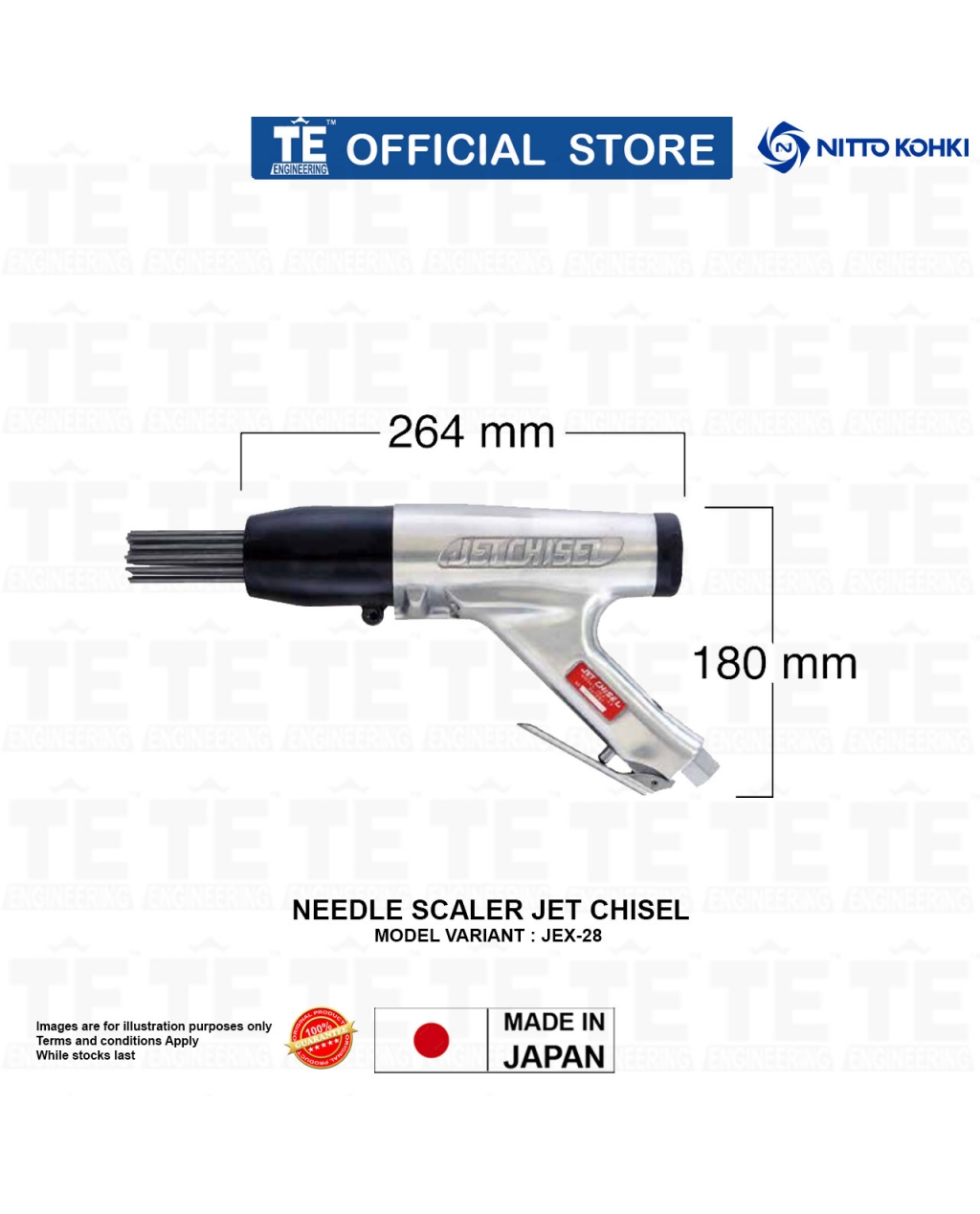 NITTO KOHKI JEX28 JET CHISEL NEEDLE SCALER TE Engineering