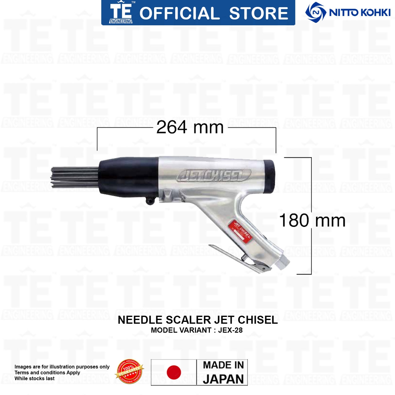 NITTO KOHKI JEX28 JET CHISEL NEEDLE SCALER TE Engineering
